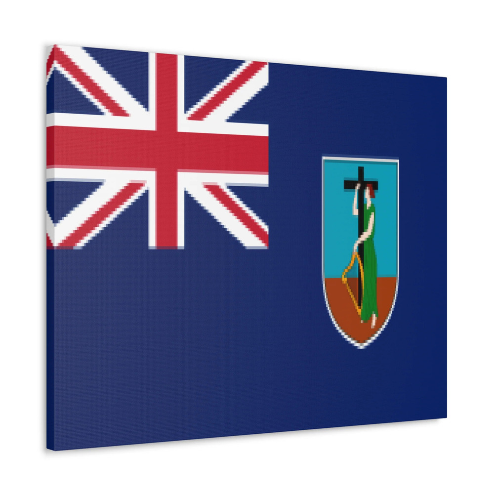 Montserrat Country Flag Canvas Vibrant Wall Art Unframed Home Decor